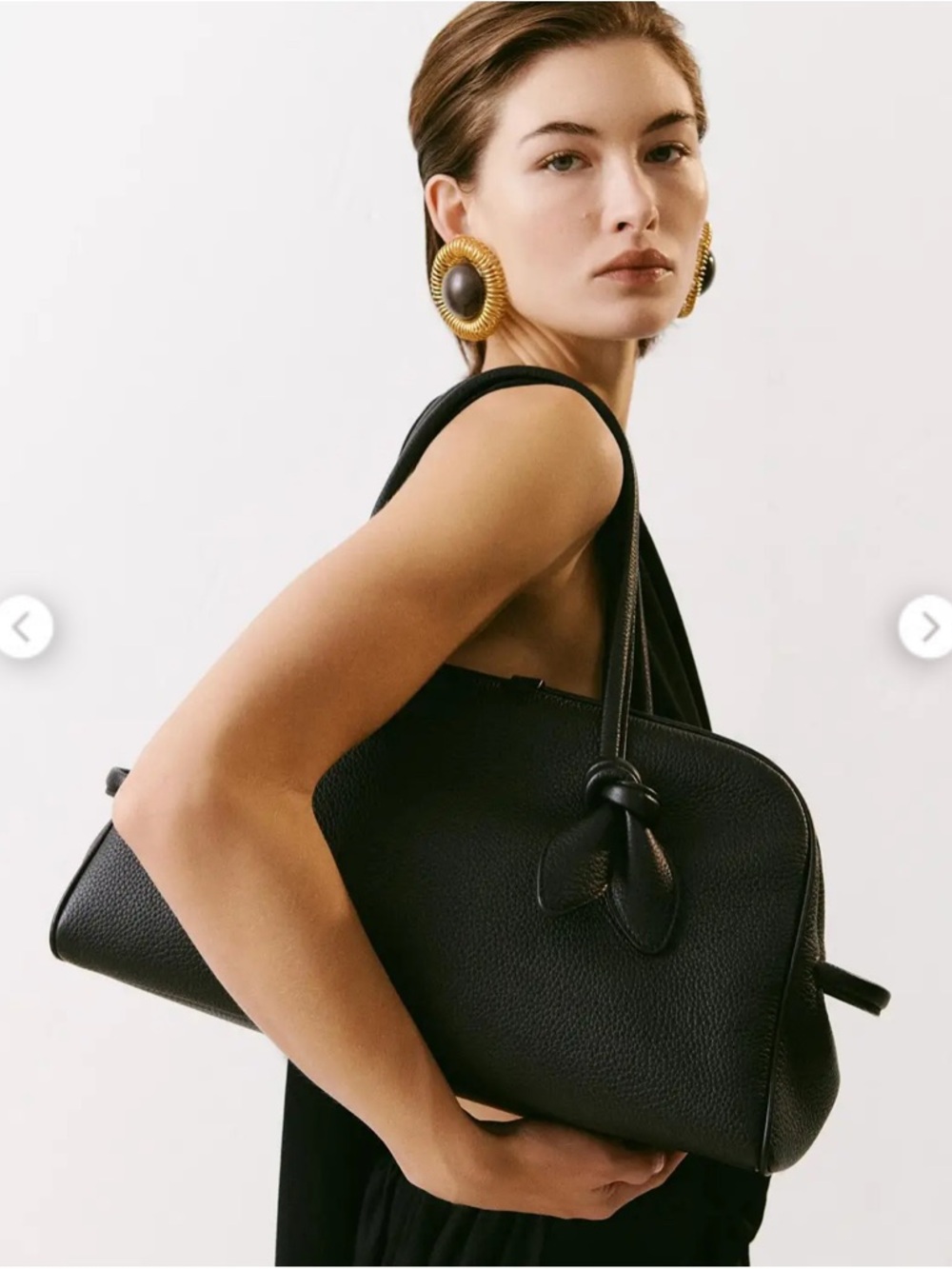 Like New, Jacquemus Turismo Handbag in black grained calfskin - Picture 6 of 7